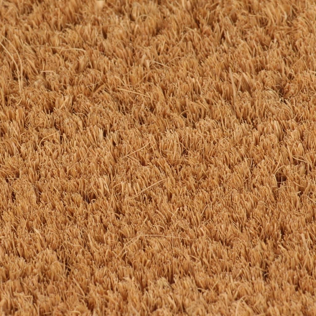 vidaXL Heim Fußmatte Natur halbrund 60x90 cm Kokos