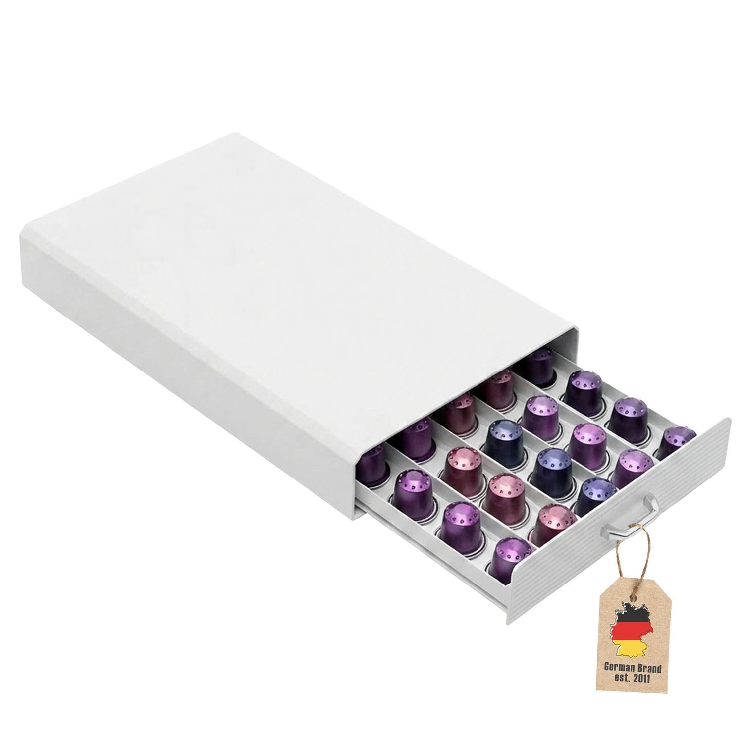 Intirilife Küche Kapselhalter Weiß 50 Nespresso 38 cm