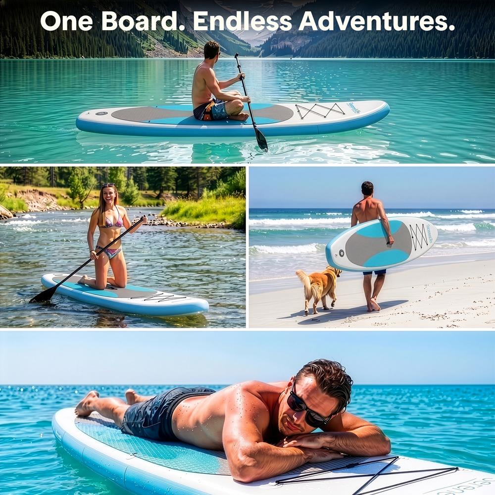 Serenelife SUP Board aufblasbar Blau 305cm