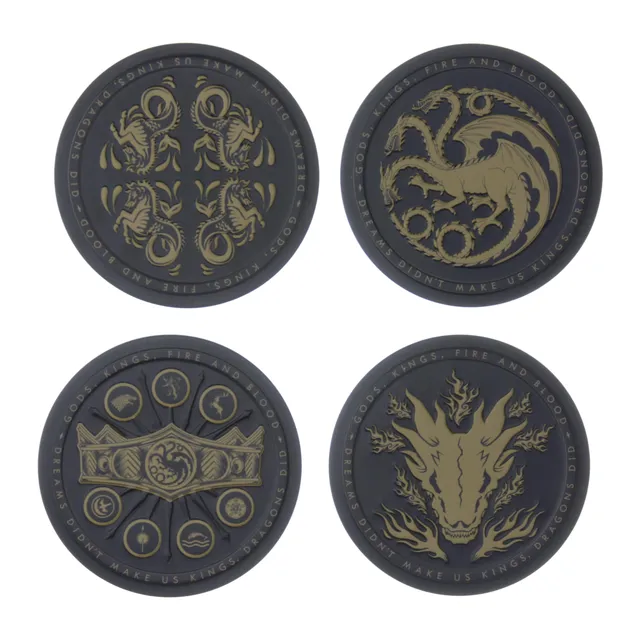 Paladone Drinkware House of the Dragon Coaster Metall 4er