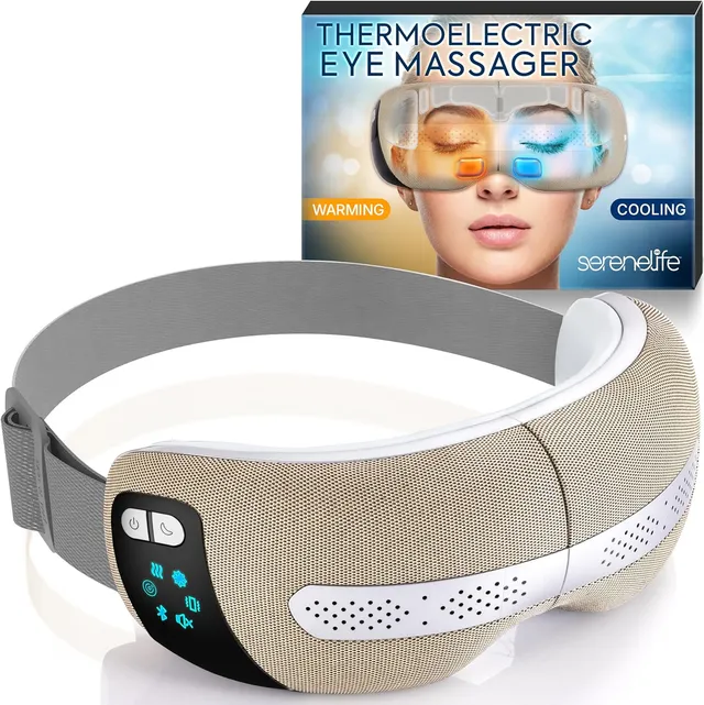 Serenelife Massage Augenmassagegerät Bluetooth Wärme faltbar