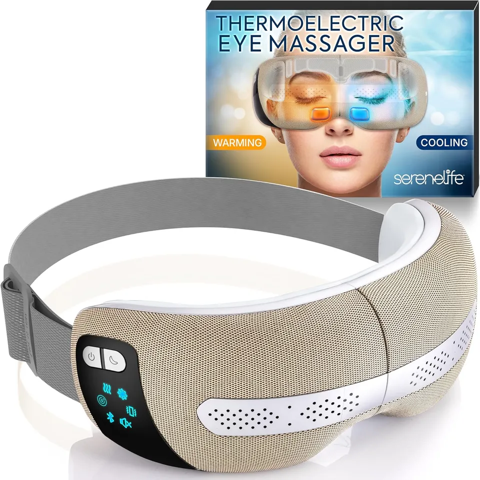 Serenelife Massage Augenmassagegerät Bluetooth Wärme faltbar