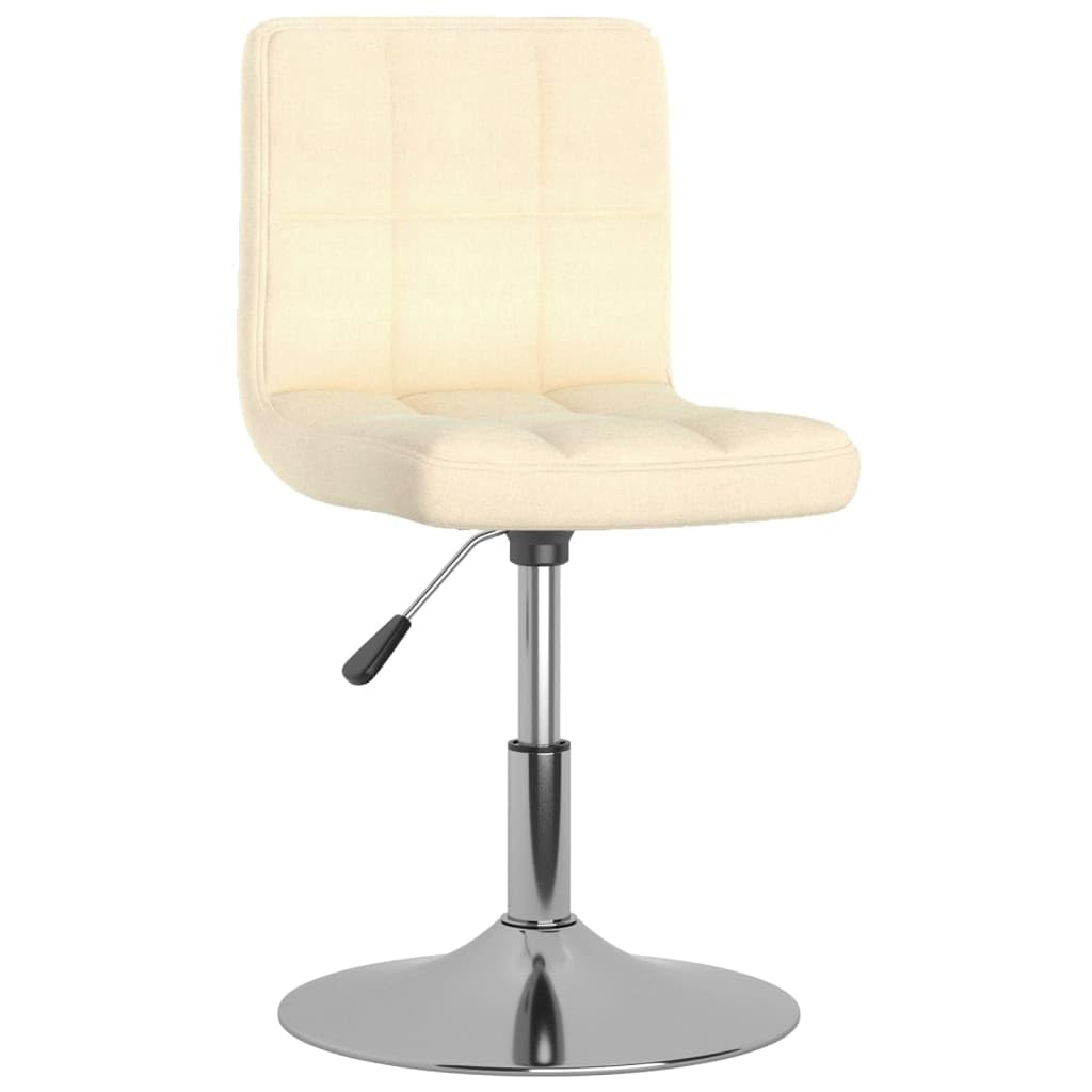 vidaXL Esszimmerstühle 2x drehbar höhenverstellbar Creme Stoff
