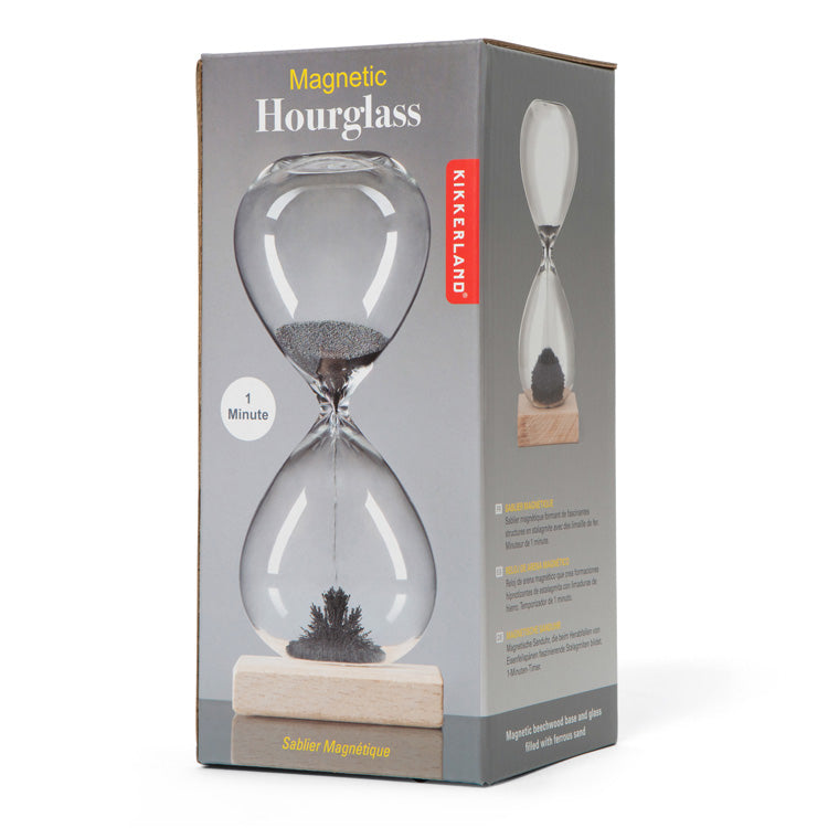 Kikkerland Home Magnetic Hourglass Sanduhr 1 Minute Buche
