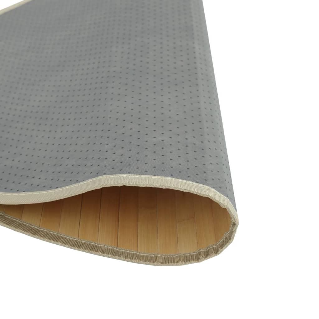 vidaXL Heim & Garten Teppich Rund 100 cm Bambus Hell Natur