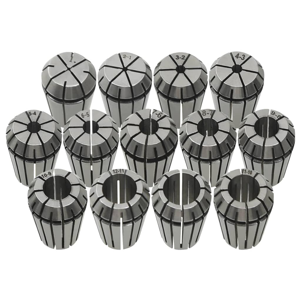 vidaXL Spannzangen Set ER20 13-tlg. 1-13mm Stahl CNC