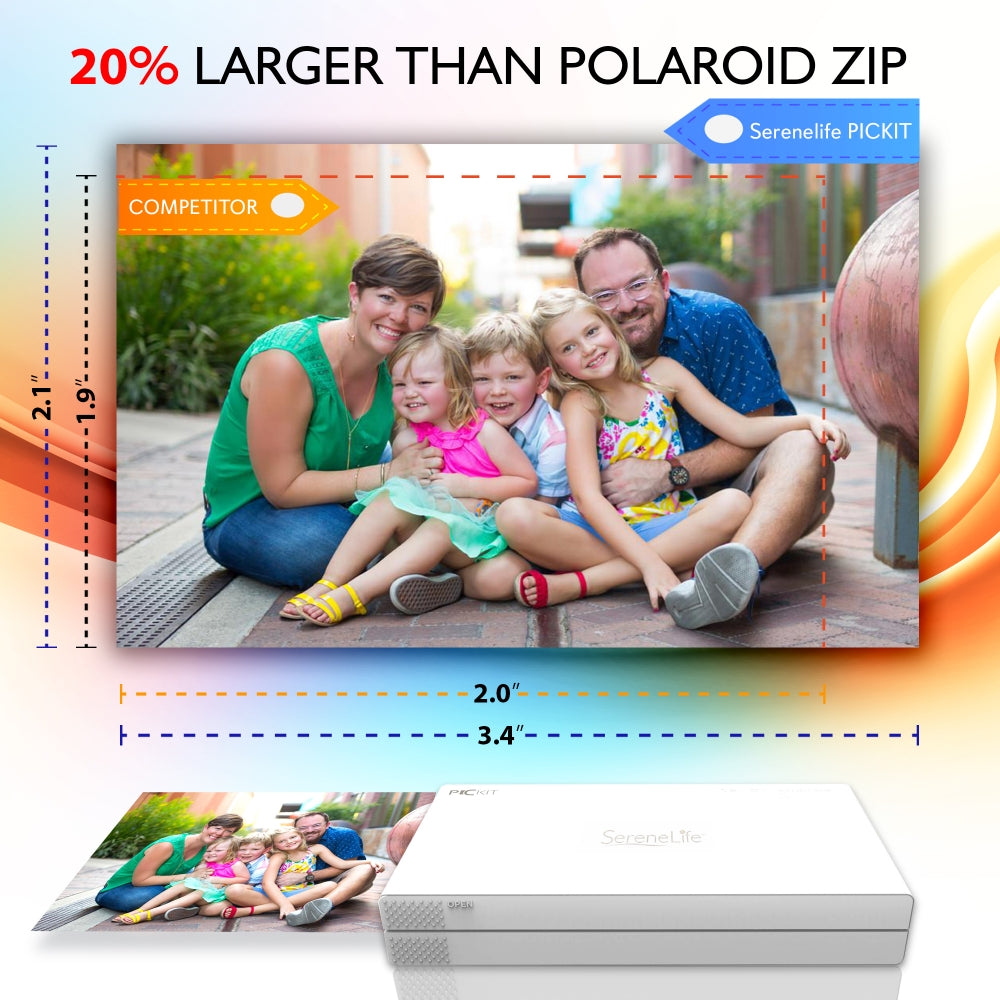 Serenelife Fotodrucker Pickit20 mobil für iPhone Android