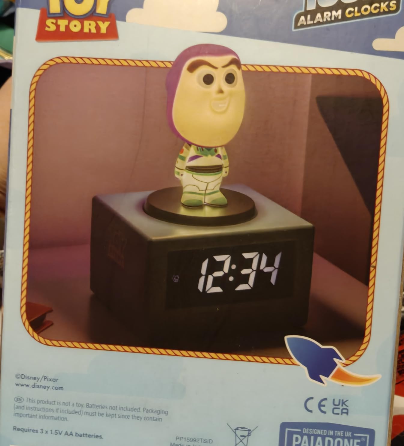 Paladone Buzz Lightyear Icon Wecker mit Nachtlicht 14 cm