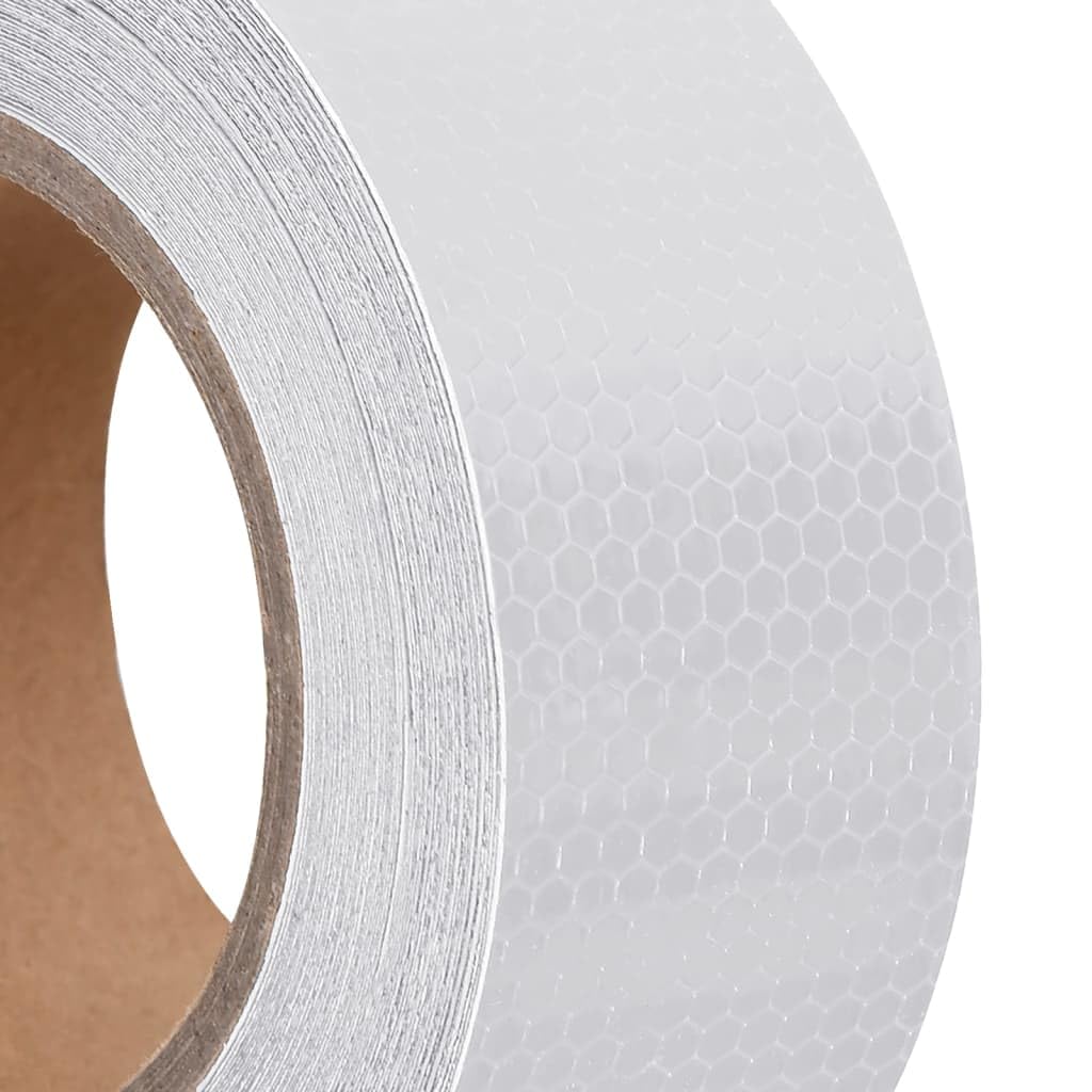 vidaXL Heim & Garten Reflektorband 5cmx20m PVC weiß selbstklebend