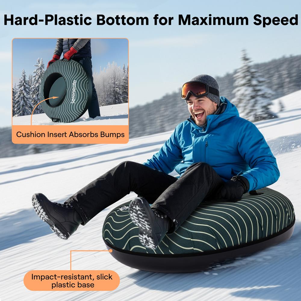 Serenelife Kids Play Snow Tube 40 Zoll Schneereifen grün