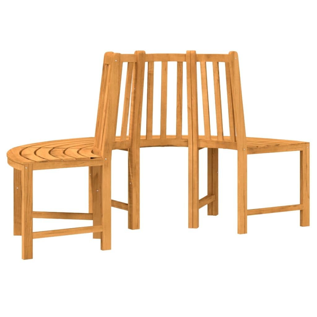 vidaXL Baumbank Halbrund Holzbank Ø160cm Eukalyptus 2 Stk