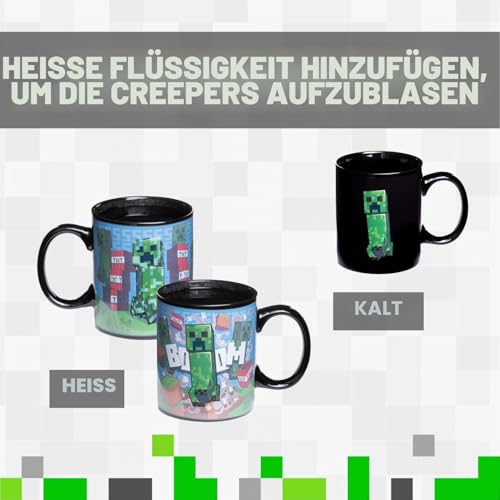 Paladone Minecraft Creeper Thermoeffekt-Tasse 295 ml
