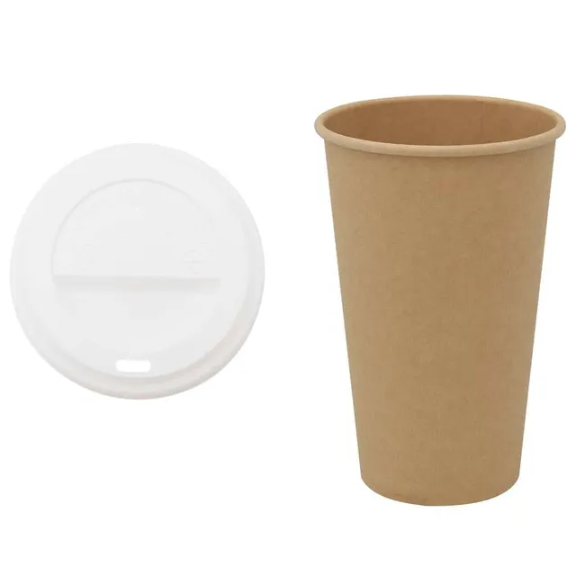vidaXL Pappbecher mit Deckel 8oz 200ml 1000 Stück auslaufsicher