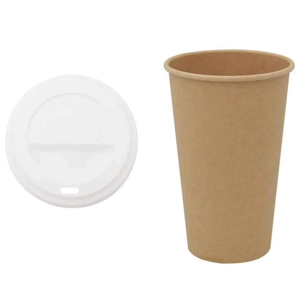 vidaXL Pappbecher mit Deckel 8oz 200ml 1000 Stück auslaufsicher