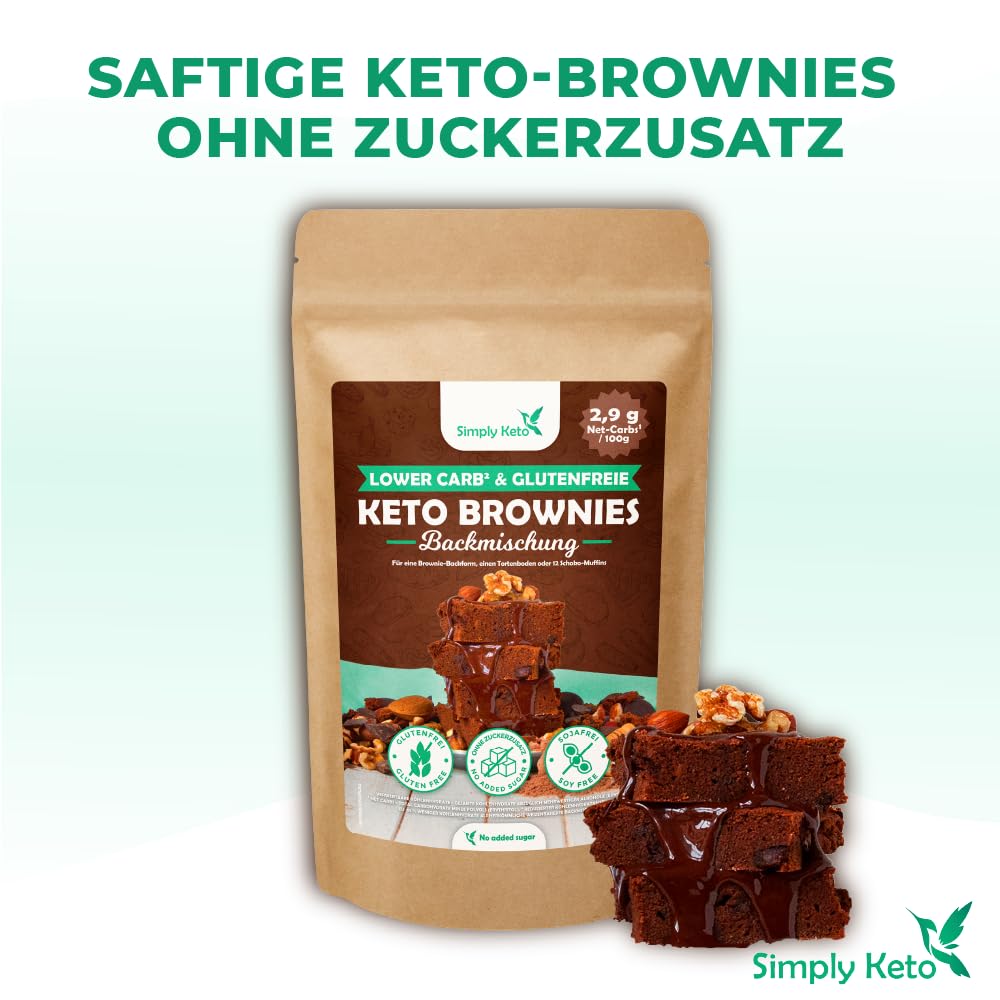 Simply Keto Backmischung Brownie ohne Zucker Low Carb
