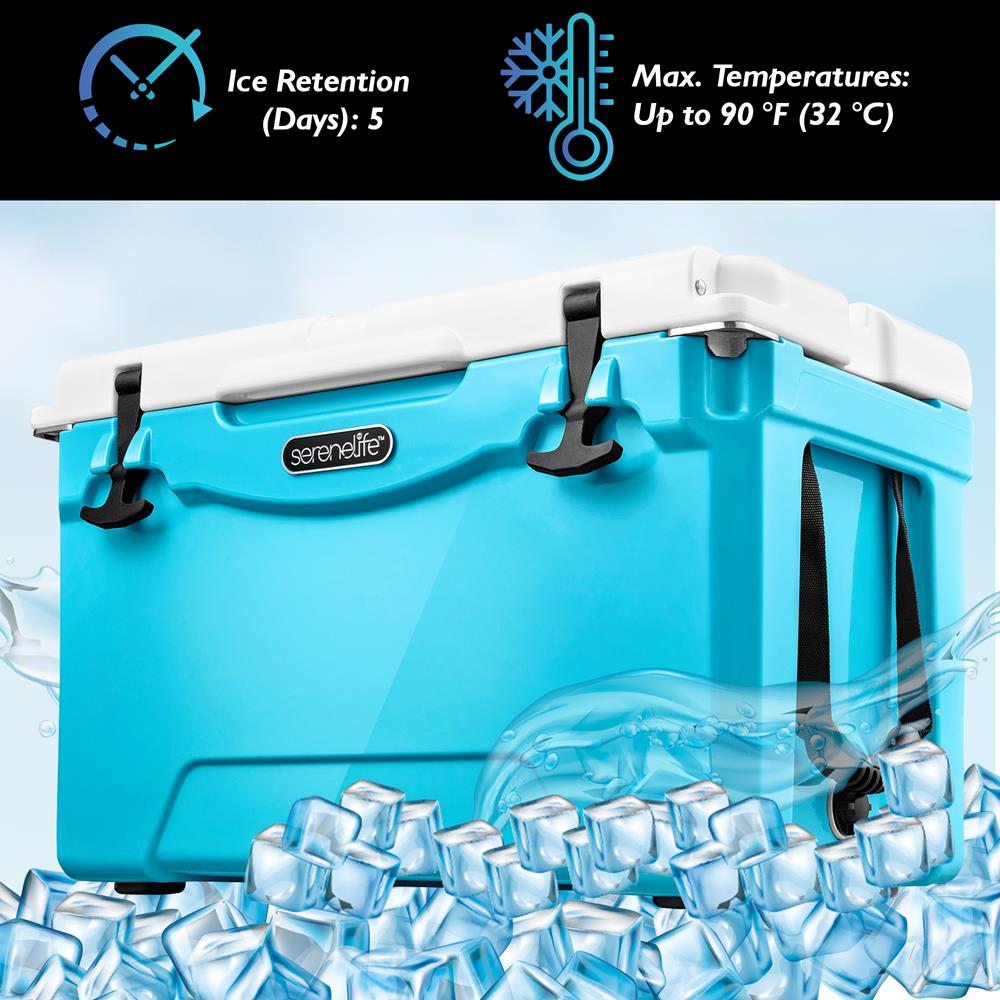 Serenelife Camping Outdoor Kühlbox 75 Qt Blau 5 Tage isoliert