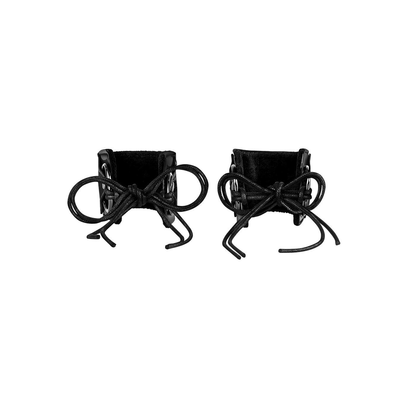 EIS Handfesseln Bondage Lackoptik Gepolstert Schwarz