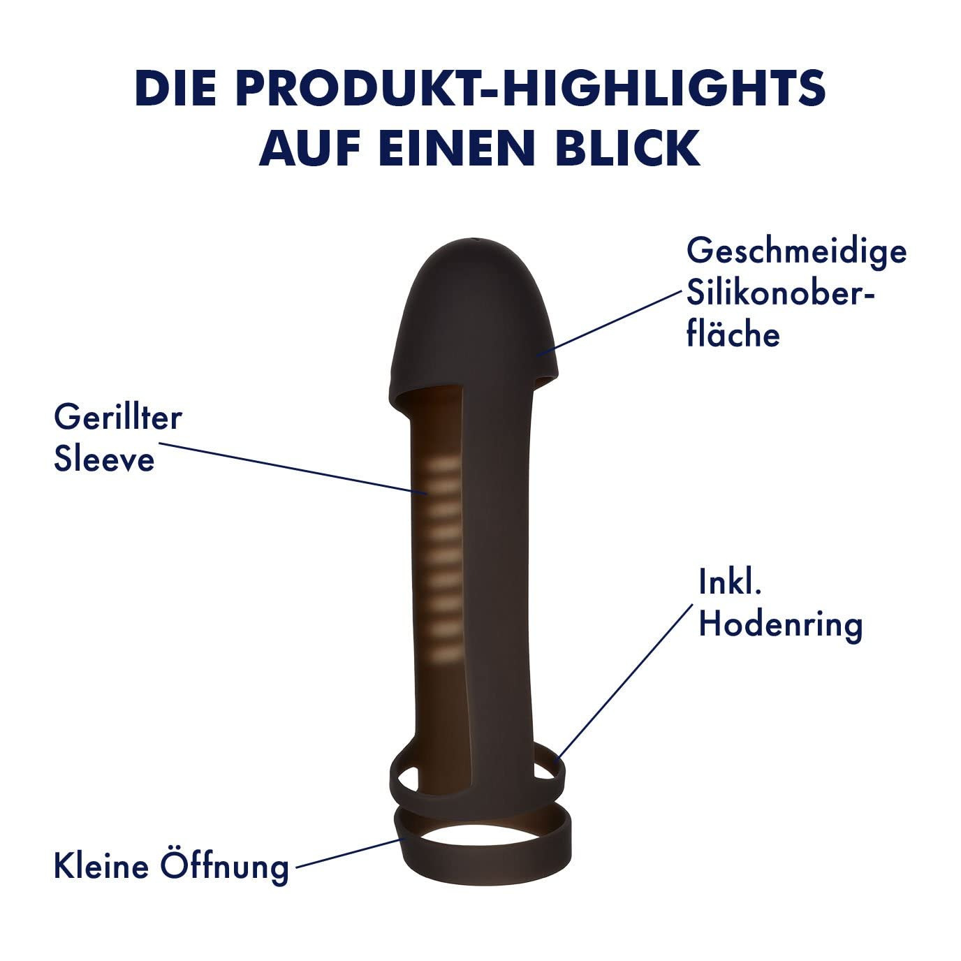 EIS Sleeve Penishülle 15 cm offen Silikon