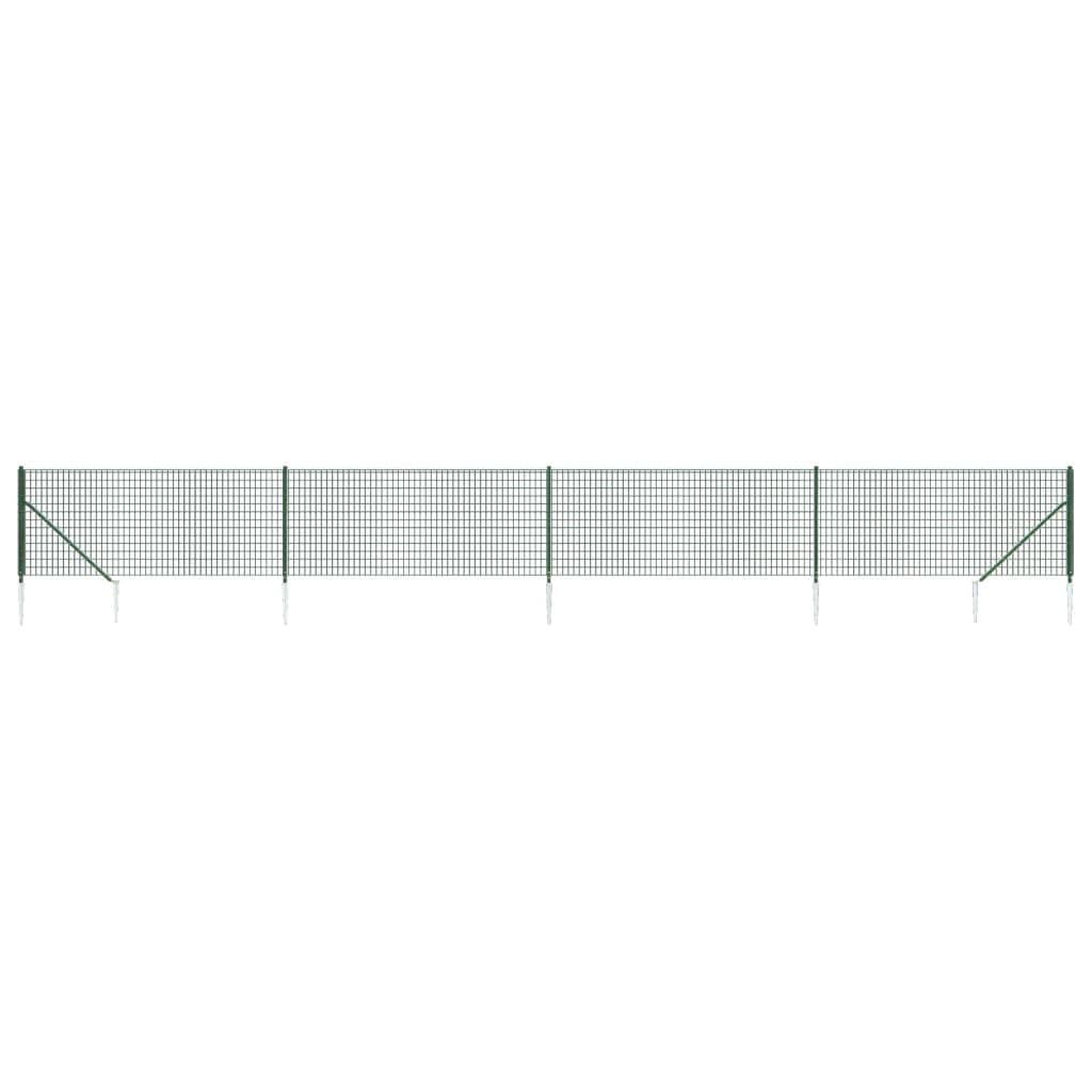 vidaXL Maschendrahtzaun 0,8x25m Anthrazit mit Bodenhülsen