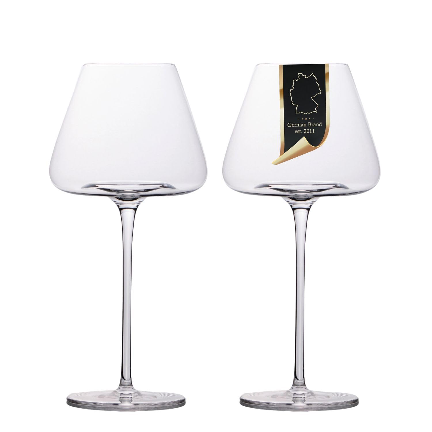 Intirilife Weinglas Kristallglas 600 ml 2er Set Stoßfest