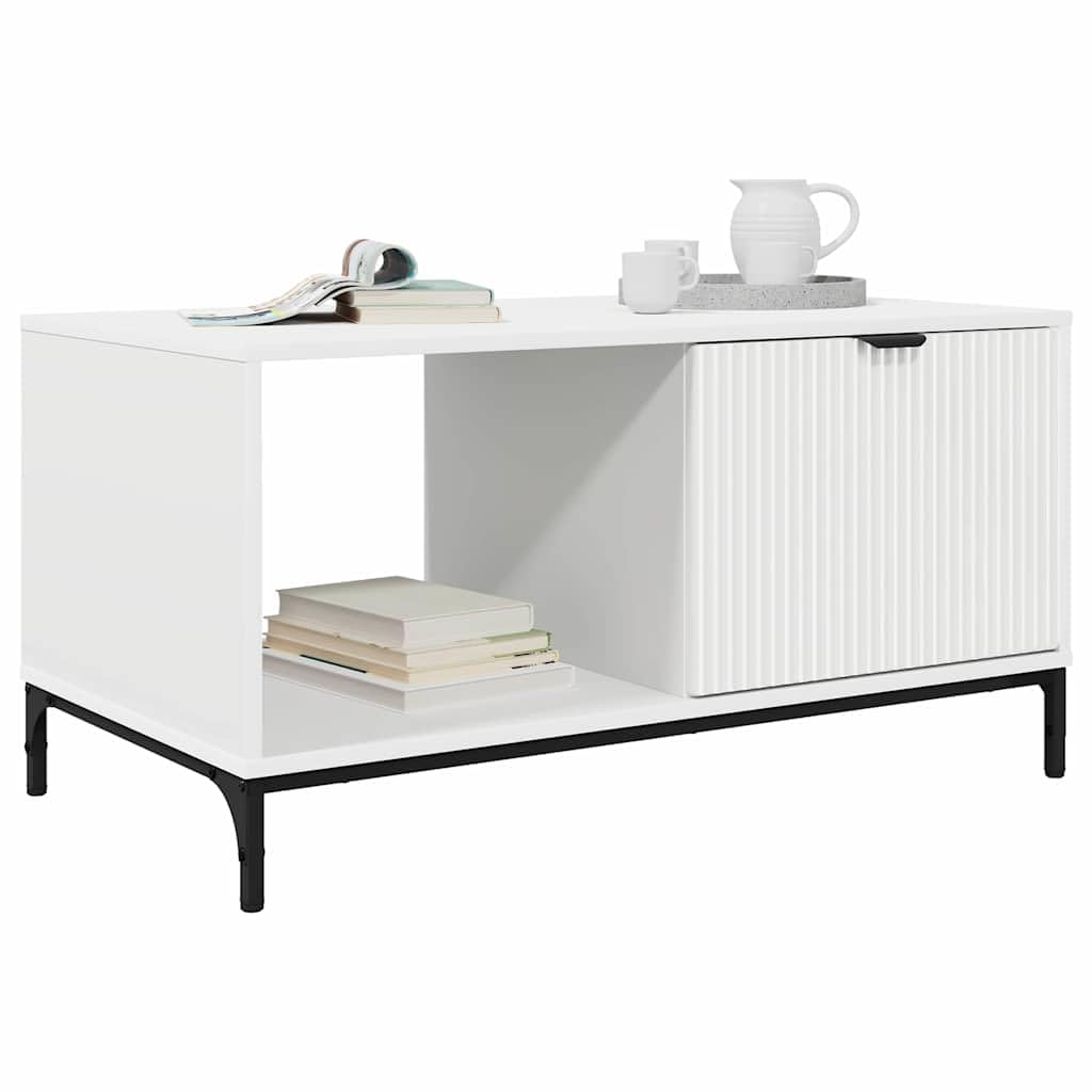 vidaXL Möbel Couchtisch Weiß Holzwerkstoff 90x49x46 cm