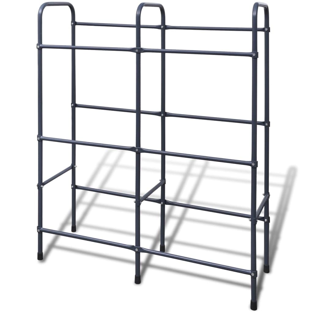 vidaXL Heim & Garten Stahlregal für 6 Kisten Metall