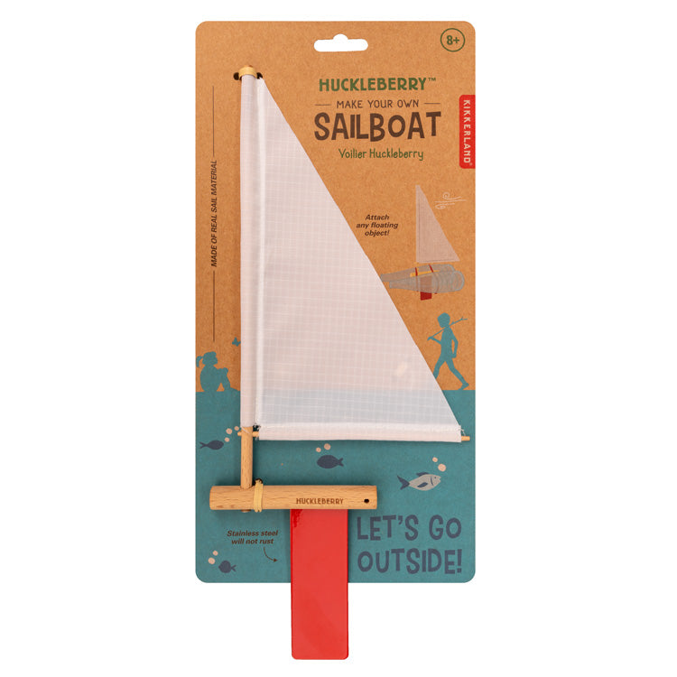 Kikkerland Huckleberry Segelboot Bastelset mit 10 m Leine