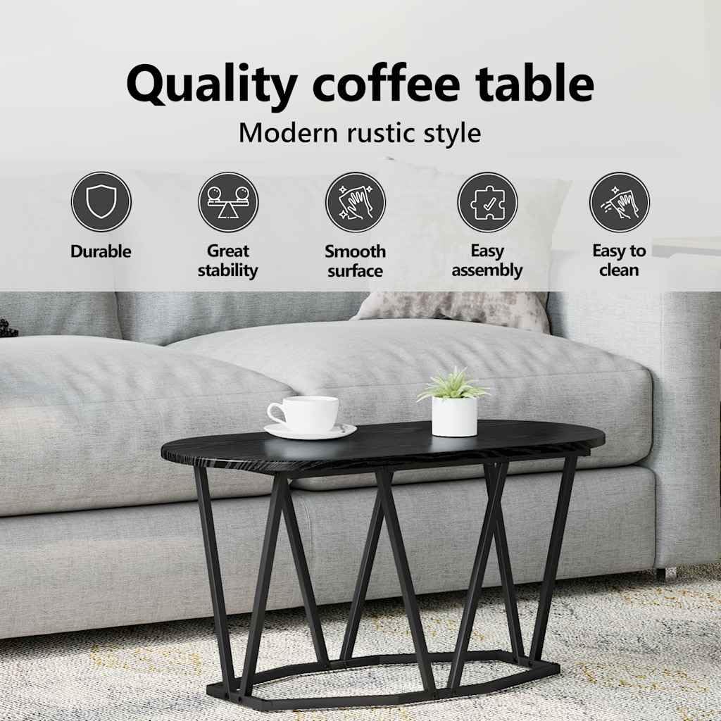 vidaXL Möbel Couchtisch 80x40x40,5 cm Schwarze Eiche Holzwerkstoff