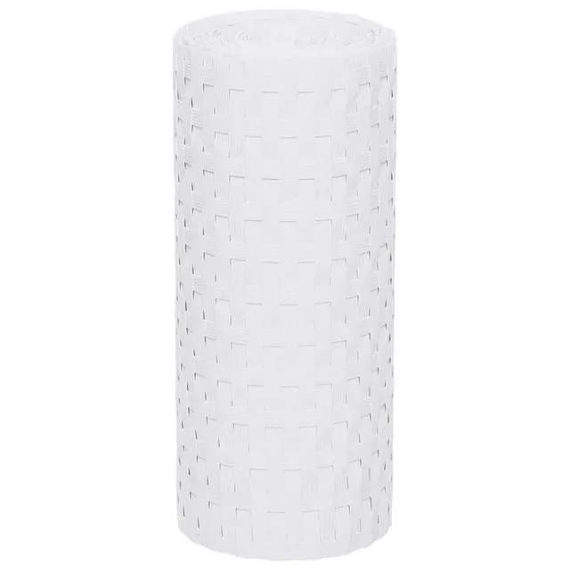 vidaXL Heim & Garten Balkon-Sichtschutz Weiß 255x19 5 Stk Rattan