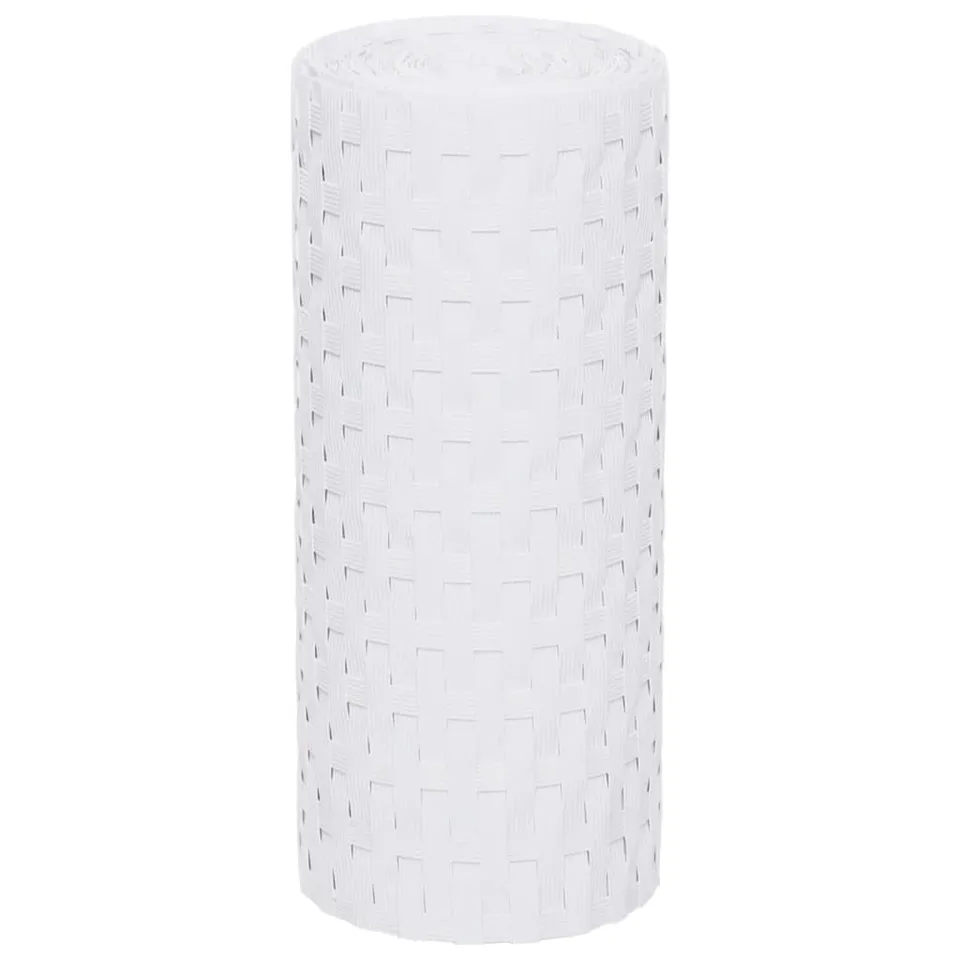 vidaXL Heim & Garten Balkon-Sichtschutz Weiß 255x19 5 Stk Rattan