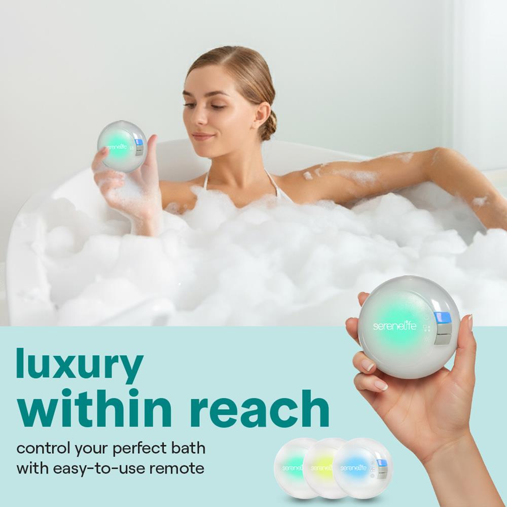 Serenelife Massage Badematte Sprudel Türkis mit LED