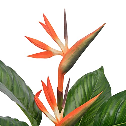 vidaXL Strelitzia Kunstpflanze Rot 100 cm mit Topf