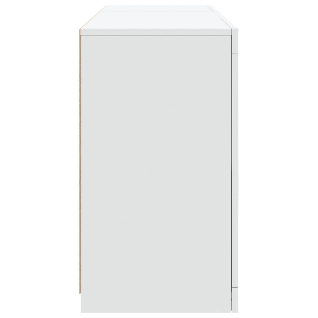 vidaXL Möbel Sideboard Weiß 123x37x67 cm mit LED