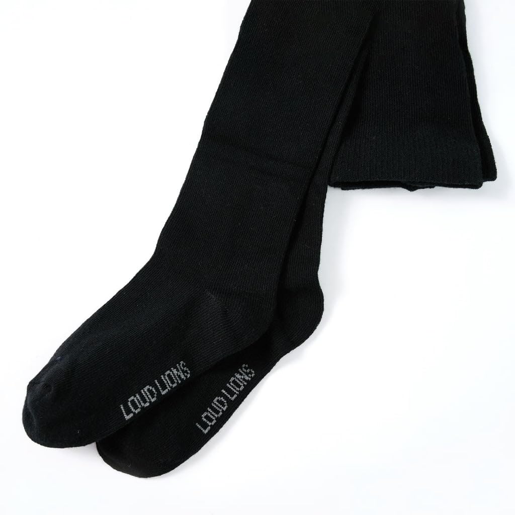 vidaXL Baby & Kleinkind Kinderstrumpfhose Schwarz 128 Baumwolle