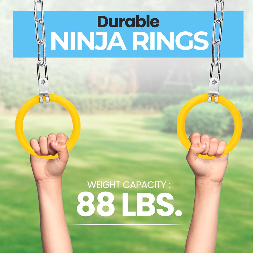 Serenelife Turnringe Kinder 2er-Set Klemmringe bis 40kg
