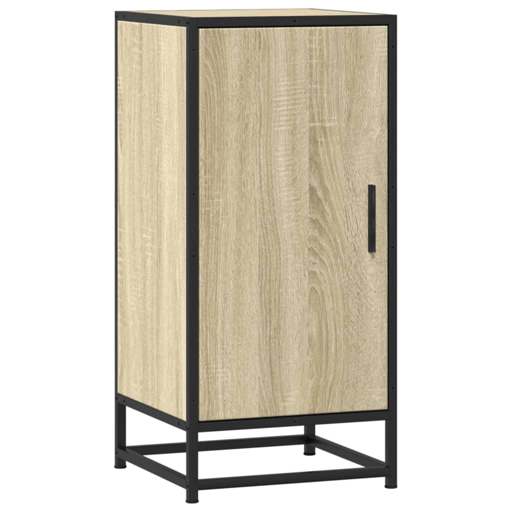 vidaXL Sideboard Sonoma-Eiche 35,5x35x76 cm Metallgestell