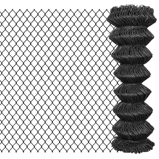 vidaXL Heim & Garten Maschendrahtzaun Stahl Grau 15x1,25 m