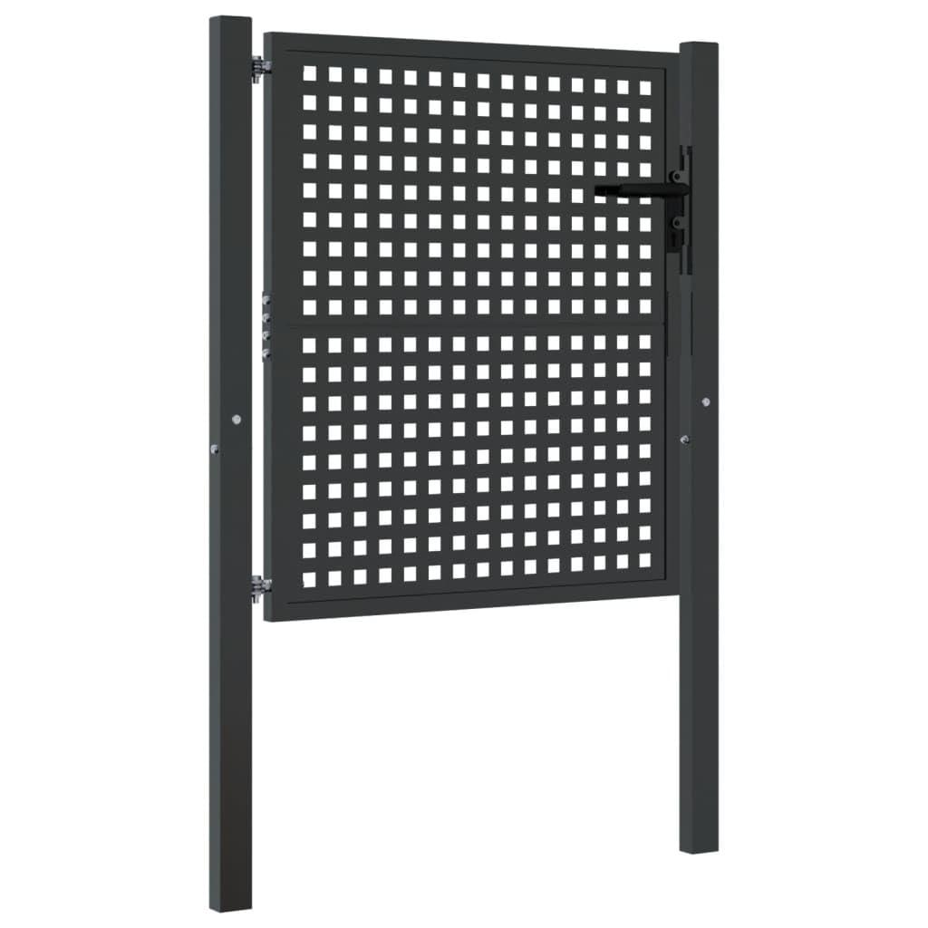 vidaXL Gartentor 100x100 Tor Anthrazit Stahl
