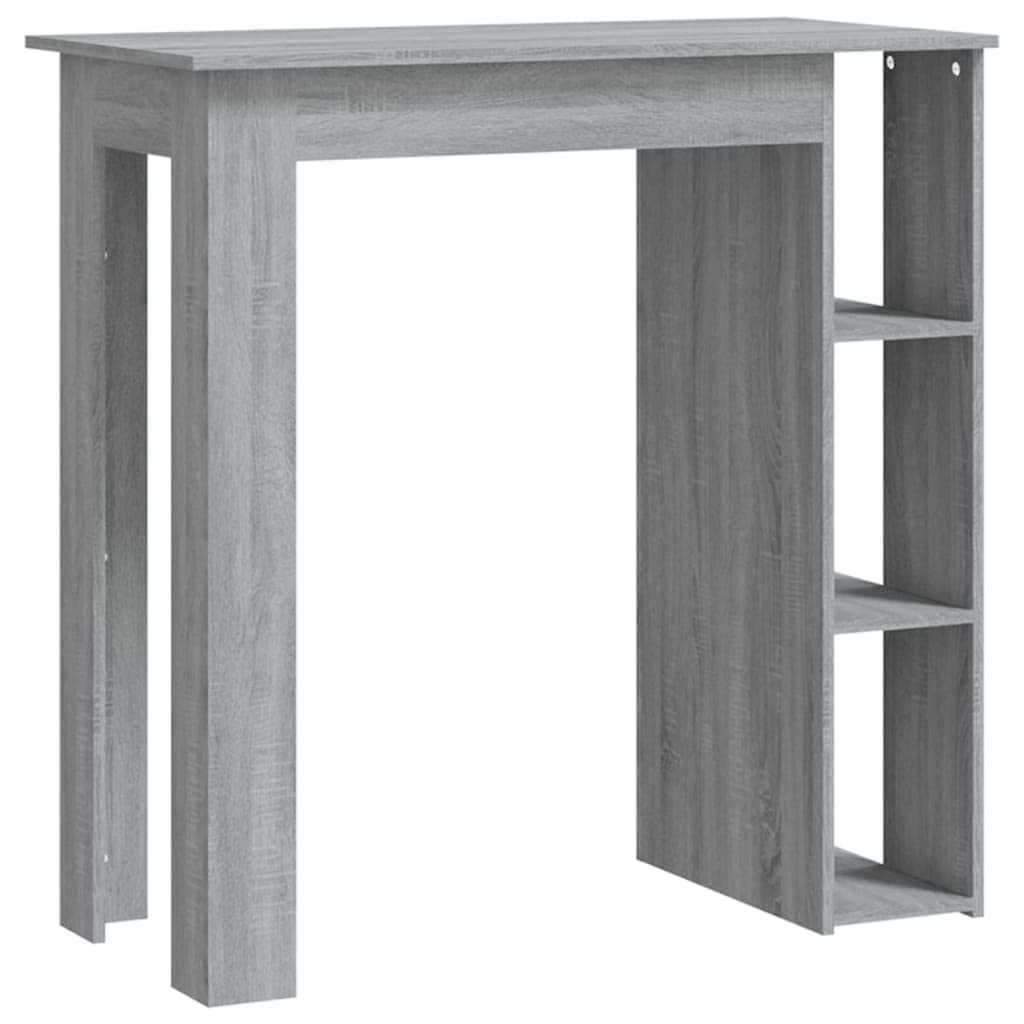 vidaXL Bartisch weiß 102x50x103,5 cm Holzwerkstoff mit Regal