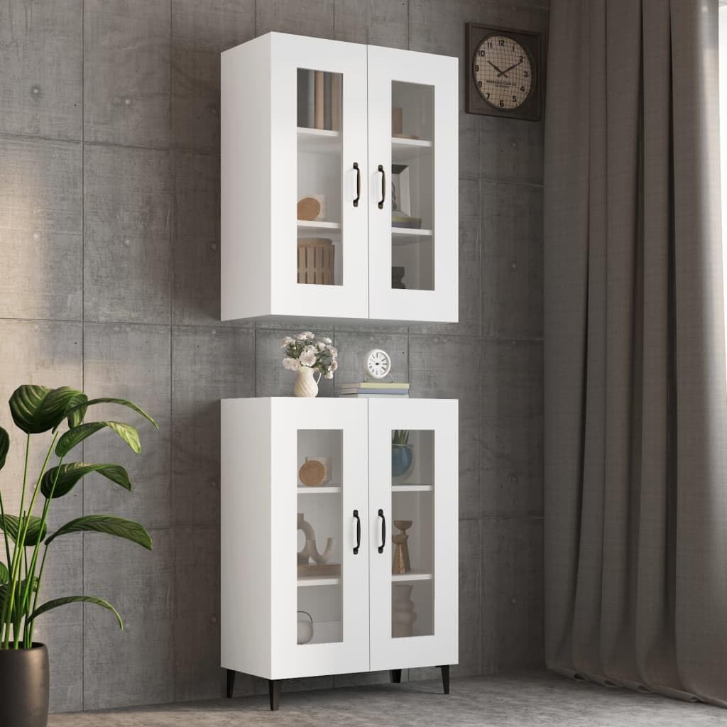 vidaXL Möbel Hängeschrank Weiß Holzwerkstoff 90 cm