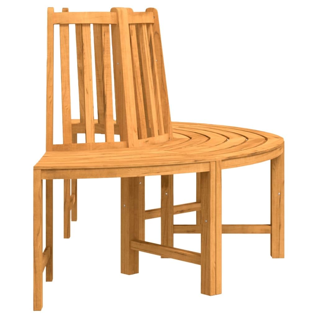 vidaXL Baumbank Halbrund Holzbank Ø160cm Eukalyptus 2 Stk