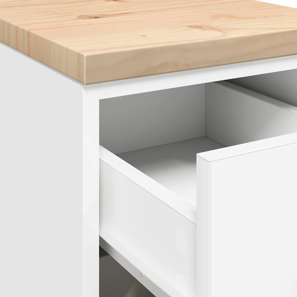 vidaXL Garagen-Aufbewahrungsschrank Weiß 30x51x85 4 Schubladen