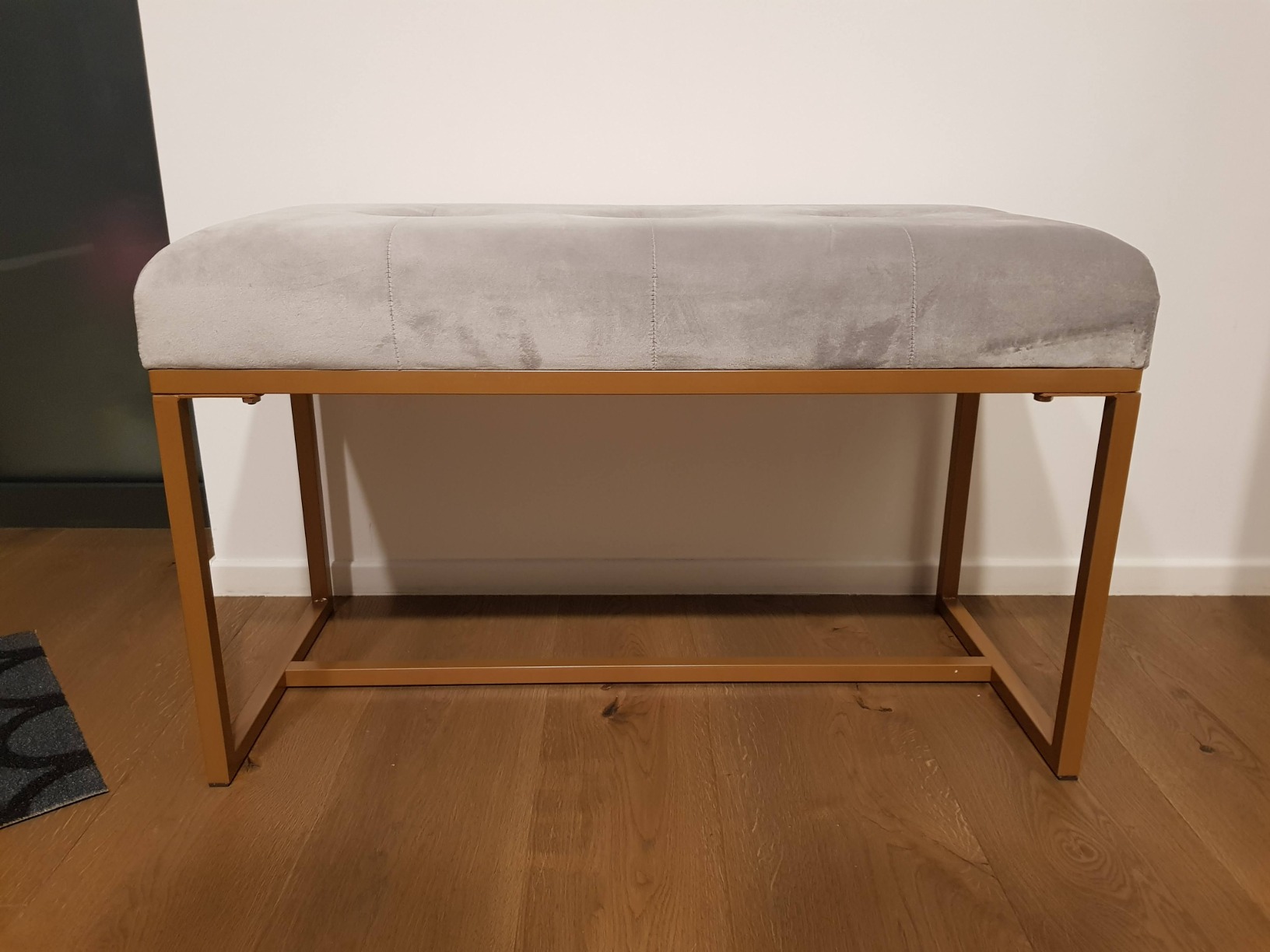 vidaXL Bank 80 cm Samt grün Polsterbank Eisen