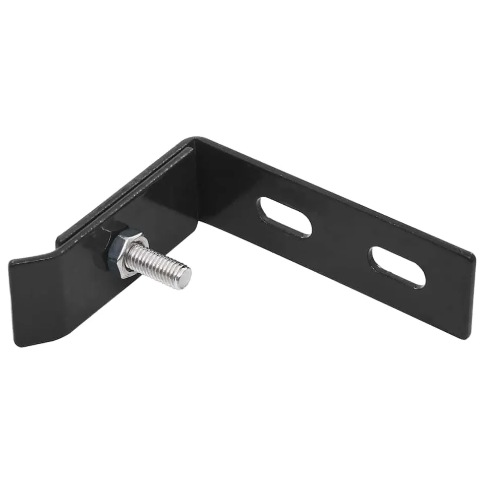 vidaXL Wand-Eckverbinder Set 10 Stück Anthrazit Edelstahl