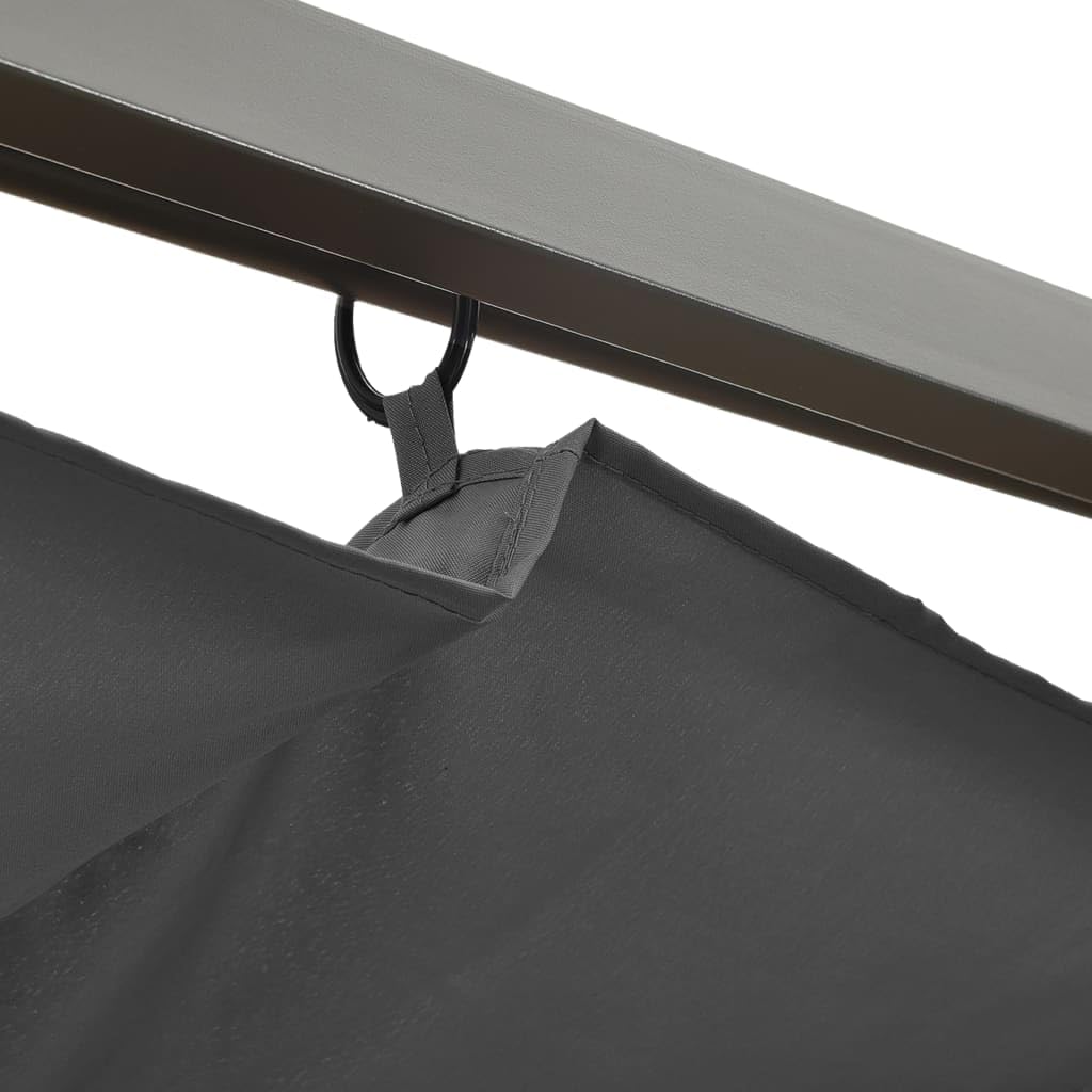 vidaXL Pergola Pavillon 3x3m Anthrazit Stahl Ausziehbares Dach
