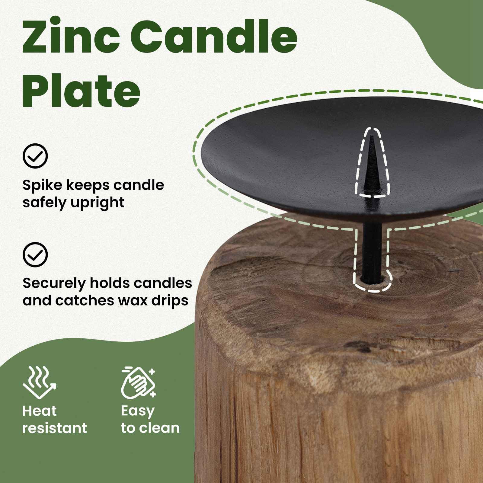 vidaXL Heim & Garten Kerzenhalter 3er Set Teak Natur Massivholz