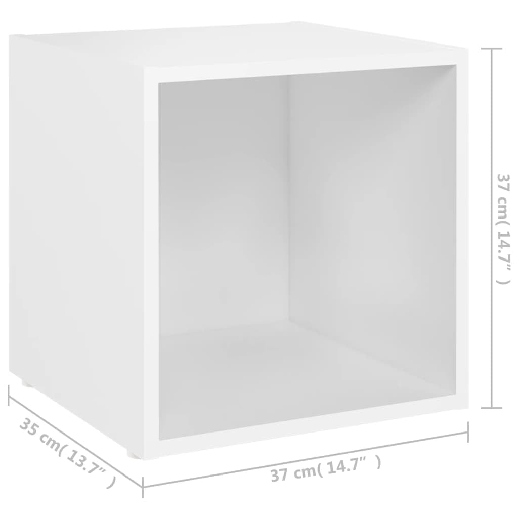 vidaXL TV Schrank Lowboard weiß 37x35x37cm 1 Fach