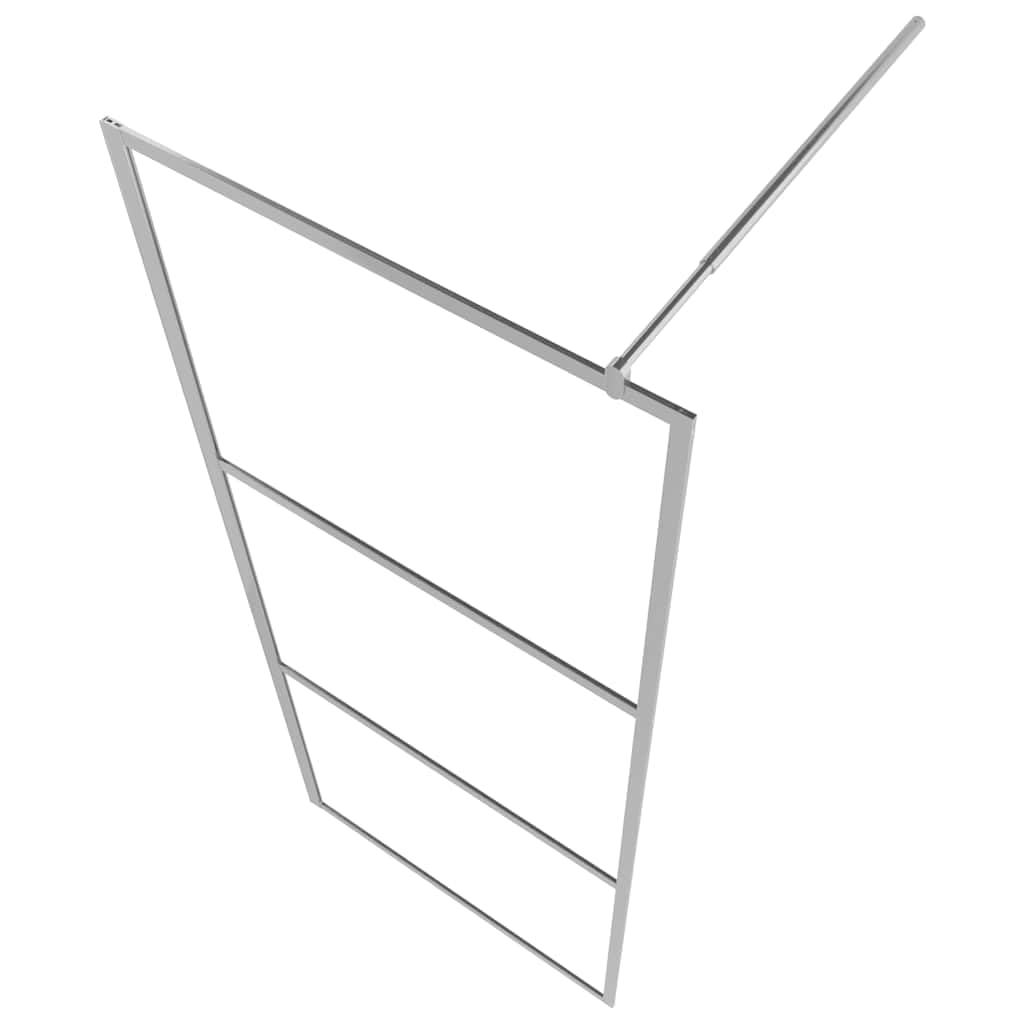 vidaXL Duschwand begehbar 80x195 cm ESG-Glas halbmattiert Alu