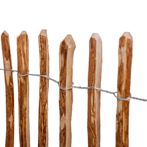 vidaXL Heim & Garten Staketenzaun Haselnuss 90x500 cm Rollzaun