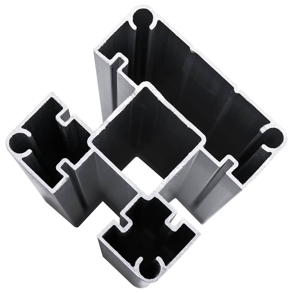 vidaXL Heim & Garten Zaunelement WPC 180x105cm Schwarz Sichtschutz